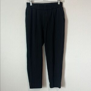 A NEW DAY Black Pinstripe Ankle Pants